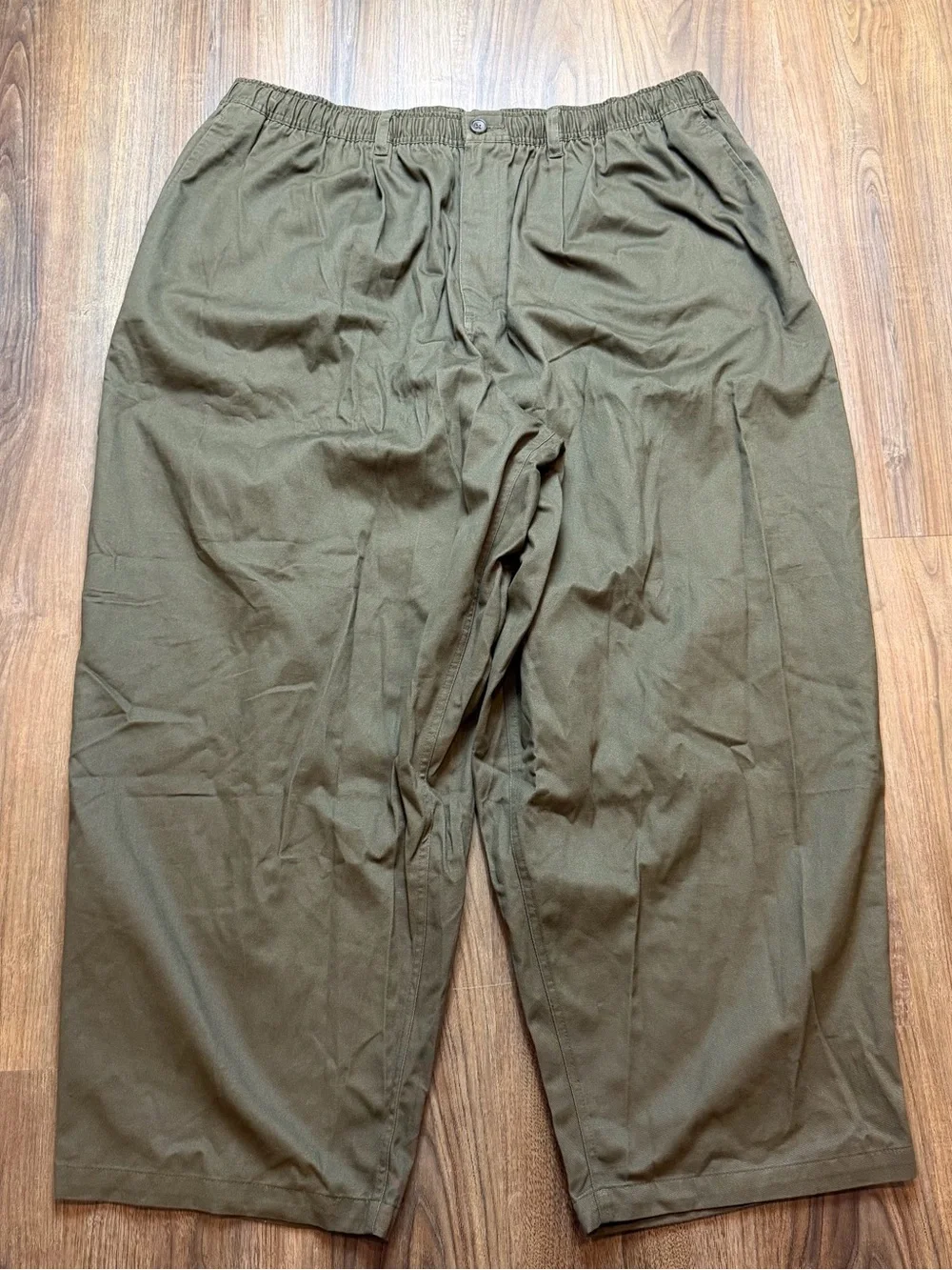 Nike Life Wide Leg Pants Dark Olive Green Logo Patch II0519-212 Men’s Size 2XL